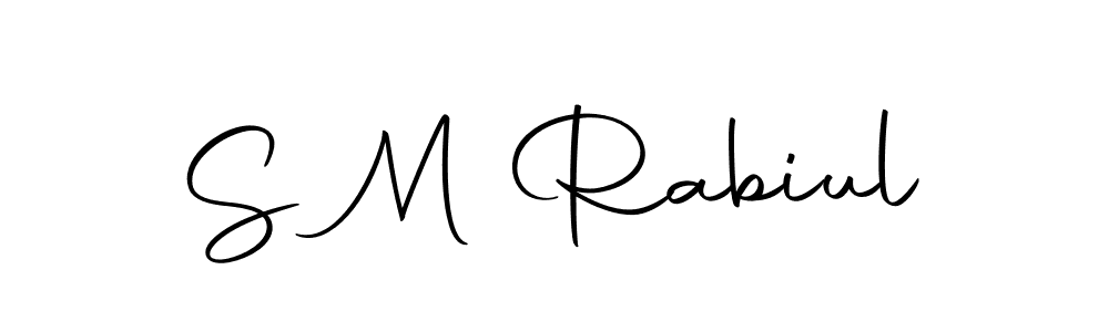 How to make S M Rabiul name signature. Use Autography-DOLnW style for creating short signs online. This is the latest handwritten sign. S M Rabiul signature style 10 images and pictures png