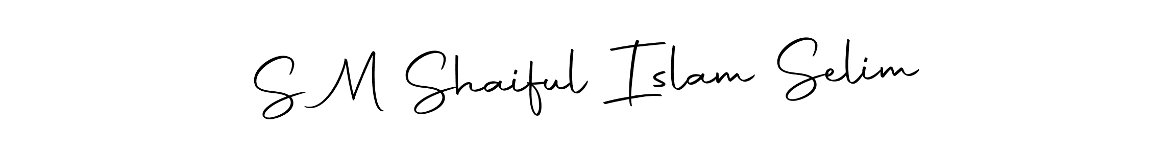 You should practise on your own different ways (Autography-DOLnW) to write your name (S M Shaiful Islam Selim) in signature. don't let someone else do it for you. S M Shaiful Islam Selim signature style 10 images and pictures png