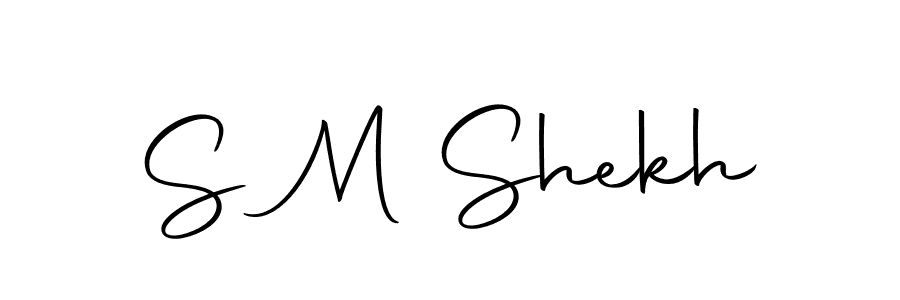 How to make S M Shekh name signature. Use Autography-DOLnW style for creating short signs online. This is the latest handwritten sign. S M Shekh signature style 10 images and pictures png