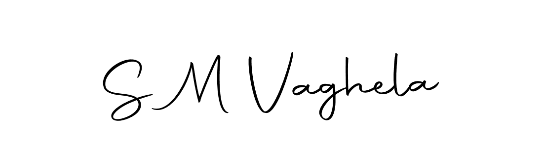 How to make S M Vaghela name signature. Use Autography-DOLnW style for creating short signs online. This is the latest handwritten sign. S M Vaghela signature style 10 images and pictures png