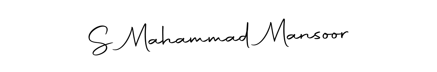 Create a beautiful signature design for name S Mahammad Mansoor. With this signature (Autography-DOLnW) fonts, you can make a handwritten signature for free. S Mahammad Mansoor signature style 10 images and pictures png