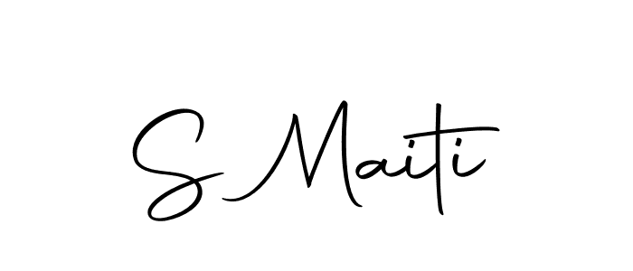 Use a signature maker to create a handwritten signature online. With this signature software, you can design (Autography-DOLnW) your own signature for name S Maiti. S Maiti signature style 10 images and pictures png