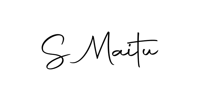 You should practise on your own different ways (Autography-DOLnW) to write your name (S Maitu) in signature. don't let someone else do it for you. S Maitu signature style 10 images and pictures png