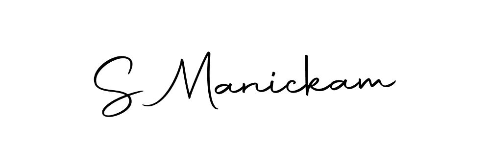 Create a beautiful signature design for name S Manickam. With this signature (Autography-DOLnW) fonts, you can make a handwritten signature for free. S Manickam signature style 10 images and pictures png