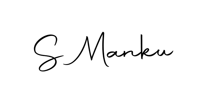 You should practise on your own different ways (Autography-DOLnW) to write your name (S Manku) in signature. don't let someone else do it for you. S Manku signature style 10 images and pictures png