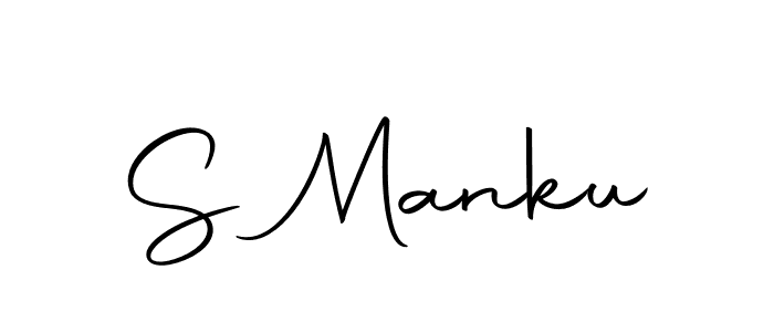 S Manku stylish signature style. Best Handwritten Sign (Autography-DOLnW) for my name. Handwritten Signature Collection Ideas for my name S Manku. S Manku signature style 10 images and pictures png