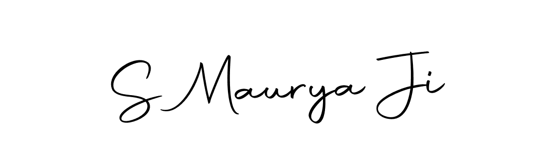 How to make S Maurya Ji name signature. Use Autography-DOLnW style for creating short signs online. This is the latest handwritten sign. S Maurya Ji signature style 10 images and pictures png