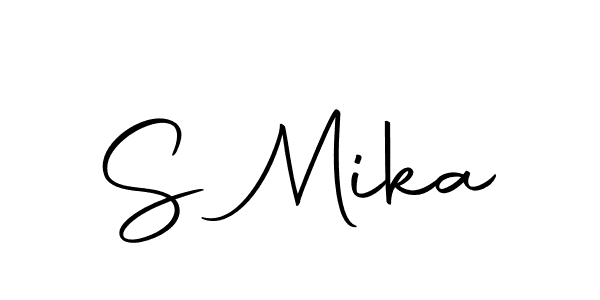 Make a beautiful signature design for name S Mika. With this signature (Autography-DOLnW) style, you can create a handwritten signature for free. S Mika signature style 10 images and pictures png