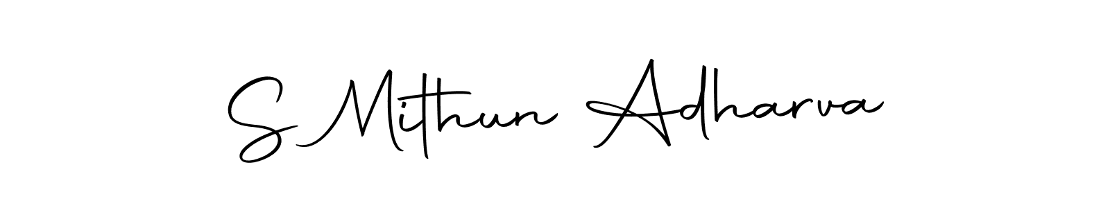 Make a beautiful signature design for name S Mithun Adharva. With this signature (Autography-DOLnW) style, you can create a handwritten signature for free. S Mithun Adharva signature style 10 images and pictures png
