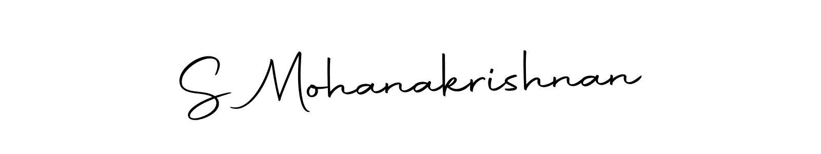 How to make S Mohanakrishnan name signature. Use Autography-DOLnW style for creating short signs online. This is the latest handwritten sign. S Mohanakrishnan signature style 10 images and pictures png