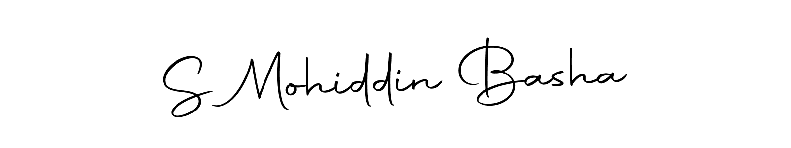 Create a beautiful signature design for name S Mohiddin Basha. With this signature (Autography-DOLnW) fonts, you can make a handwritten signature for free. S Mohiddin Basha signature style 10 images and pictures png