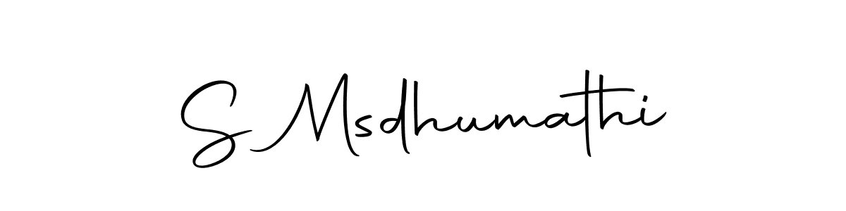 Also You can easily find your signature by using the search form. We will create S Msdhumathi name handwritten signature images for you free of cost using Autography-DOLnW sign style. S Msdhumathi signature style 10 images and pictures png