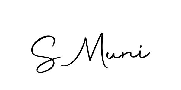 Make a beautiful signature design for name S Muni. With this signature (Autography-DOLnW) style, you can create a handwritten signature for free. S Muni signature style 10 images and pictures png