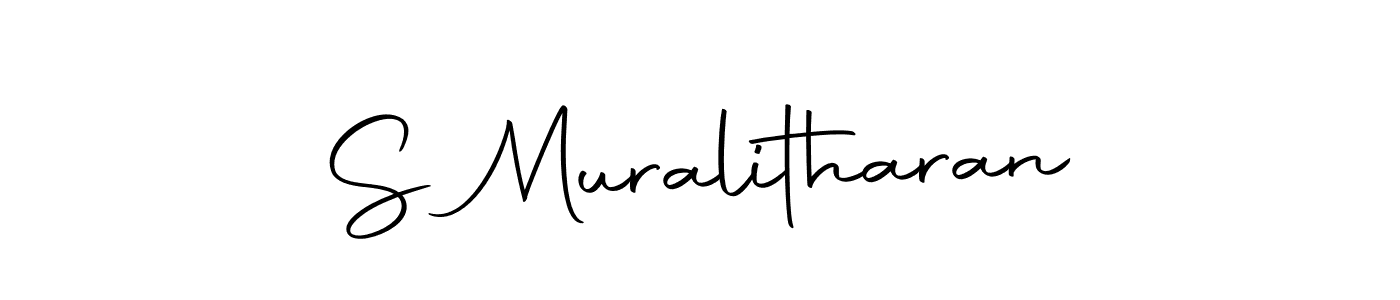 Create a beautiful signature design for name S Muralitharan. With this signature (Autography-DOLnW) fonts, you can make a handwritten signature for free. S Muralitharan signature style 10 images and pictures png