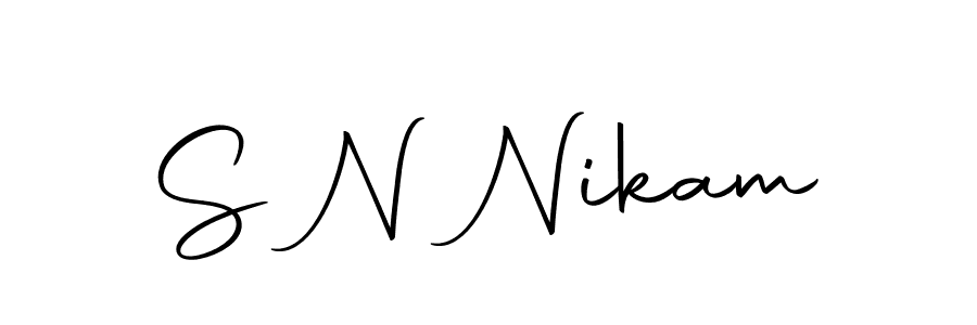 The best way (Autography-DOLnW) to make a short signature is to pick only two or three words in your name. The name S N Nikam include a total of six letters. For converting this name. S N Nikam signature style 10 images and pictures png