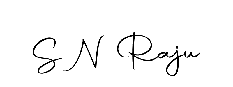 How to make S N Raju name signature. Use Autography-DOLnW style for creating short signs online. This is the latest handwritten sign. S N Raju signature style 10 images and pictures png