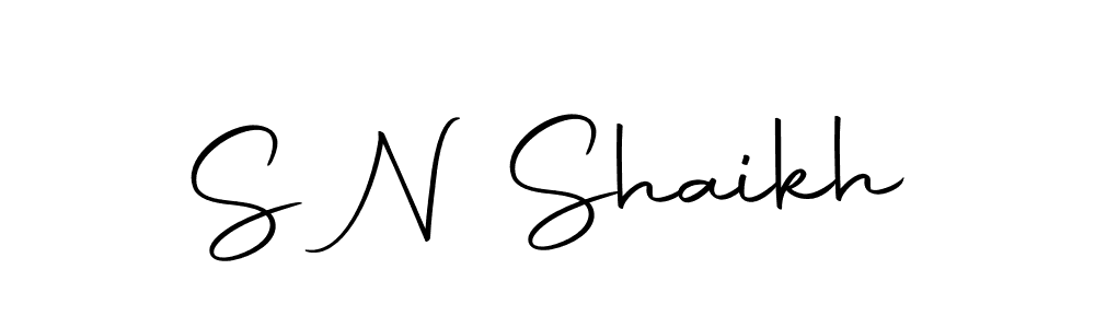 Design your own signature with our free online signature maker. With this signature software, you can create a handwritten (Autography-DOLnW) signature for name S N Shaikh. S N Shaikh signature style 10 images and pictures png