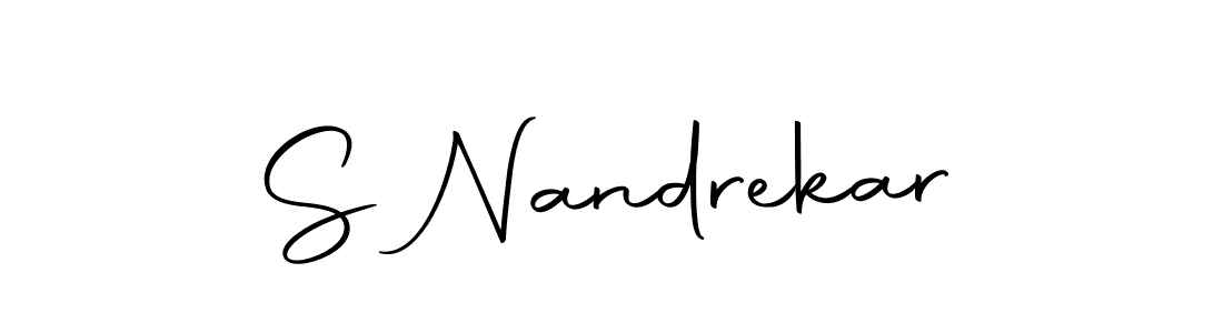 Make a beautiful signature design for name S Nandrekar. With this signature (Autography-DOLnW) style, you can create a handwritten signature for free. S Nandrekar signature style 10 images and pictures png