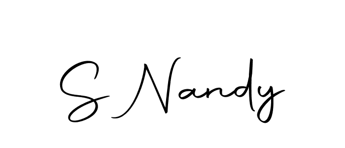 Make a beautiful signature design for name S Nandy. With this signature (Autography-DOLnW) style, you can create a handwritten signature for free. S Nandy signature style 10 images and pictures png