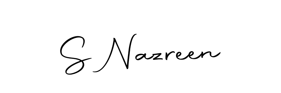 S Nazreen stylish signature style. Best Handwritten Sign (Autography-DOLnW) for my name. Handwritten Signature Collection Ideas for my name S Nazreen. S Nazreen signature style 10 images and pictures png