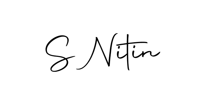 Use a signature maker to create a handwritten signature online. With this signature software, you can design (Autography-DOLnW) your own signature for name S Nitin. S Nitin signature style 10 images and pictures png