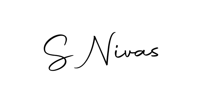 How to make S Nivas signature? Autography-DOLnW is a professional autograph style. Create handwritten signature for S Nivas name. S Nivas signature style 10 images and pictures png