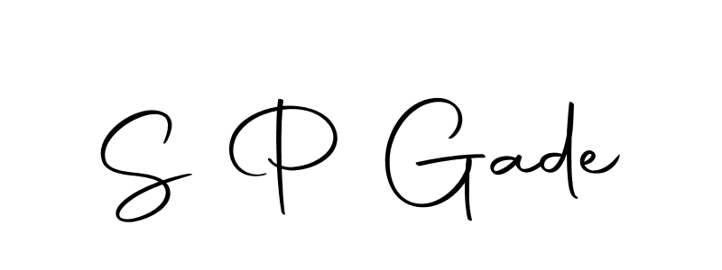 How to make S P Gade signature? Autography-DOLnW is a professional autograph style. Create handwritten signature for S P Gade name. S P Gade signature style 10 images and pictures png
