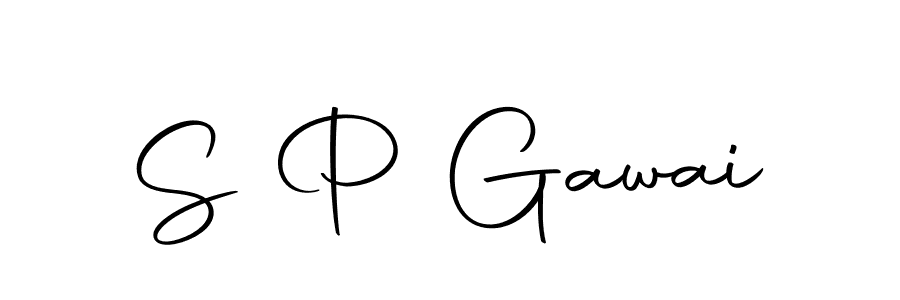 The best way (Autography-DOLnW) to make a short signature is to pick only two or three words in your name. The name S P Gawai include a total of six letters. For converting this name. S P Gawai signature style 10 images and pictures png