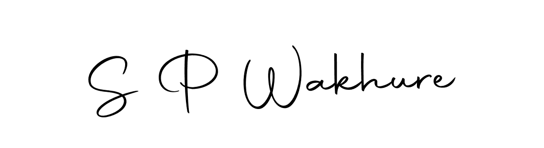 S P Wakhure stylish signature style. Best Handwritten Sign (Autography-DOLnW) for my name. Handwritten Signature Collection Ideas for my name S P Wakhure. S P Wakhure signature style 10 images and pictures png