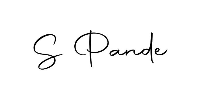 The best way (Autography-DOLnW) to make a short signature is to pick only two or three words in your name. The name S Pande include a total of six letters. For converting this name. S Pande signature style 10 images and pictures png