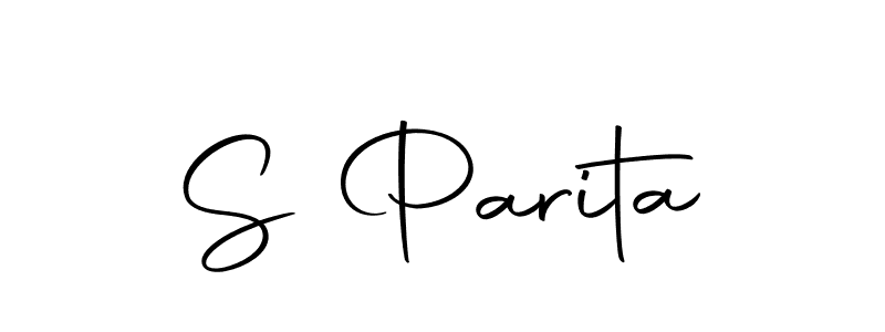 How to make S Parita name signature. Use Autography-DOLnW style for creating short signs online. This is the latest handwritten sign. S Parita signature style 10 images and pictures png