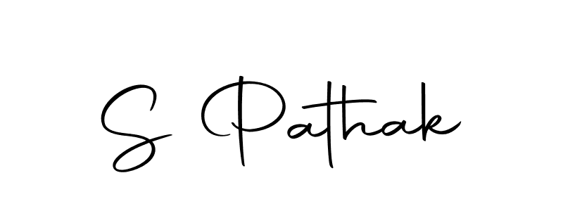 How to make S Pathak name signature. Use Autography-DOLnW style for creating short signs online. This is the latest handwritten sign. S Pathak signature style 10 images and pictures png
