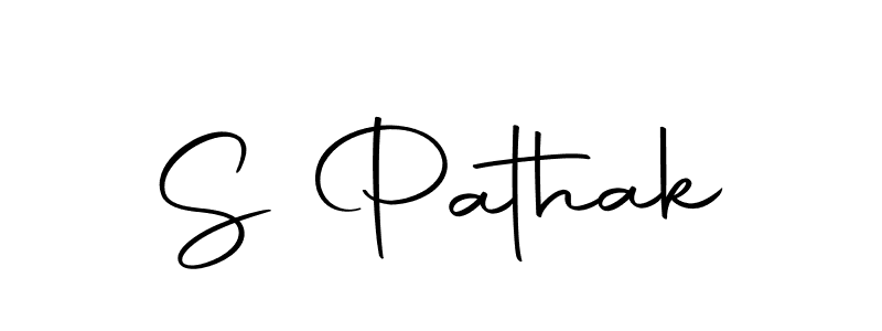 You should practise on your own different ways (Autography-DOLnW) to write your name (S Pathak) in signature. don't let someone else do it for you. S Pathak signature style 10 images and pictures png