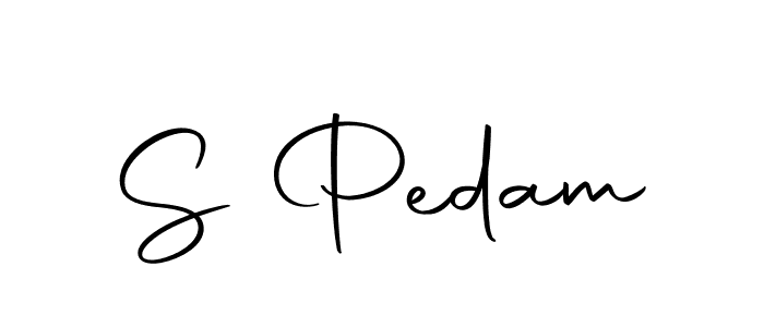 You should practise on your own different ways (Autography-DOLnW) to write your name (S Pedam) in signature. don't let someone else do it for you. S Pedam signature style 10 images and pictures png