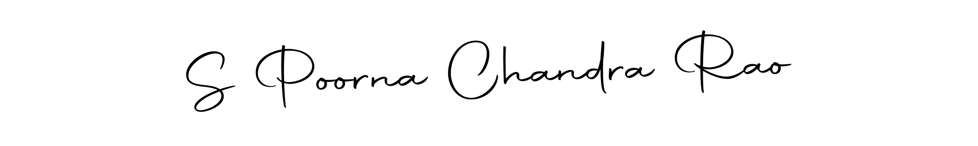 Use a signature maker to create a handwritten signature online. With this signature software, you can design (Autography-DOLnW) your own signature for name S Poorna Chandra Rao. S Poorna Chandra Rao signature style 10 images and pictures png