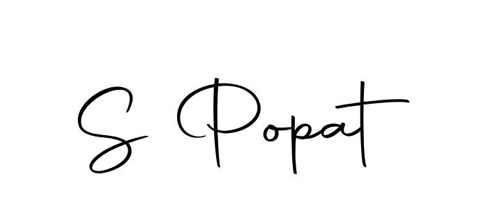 How to make S Popat name signature. Use Autography-DOLnW style for creating short signs online. This is the latest handwritten sign. S Popat signature style 10 images and pictures png