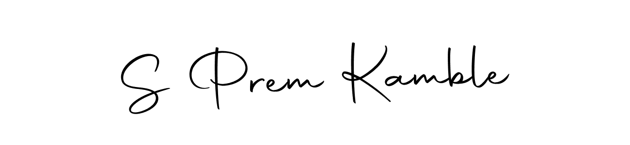 You should practise on your own different ways (Autography-DOLnW) to write your name (S Prem Kamble) in signature. don't let someone else do it for you. S Prem Kamble signature style 10 images and pictures png