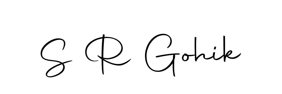 Similarly Autography-DOLnW is the best handwritten signature design. Signature creator online .You can use it as an online autograph creator for name S R Gohik. S R Gohik signature style 10 images and pictures png