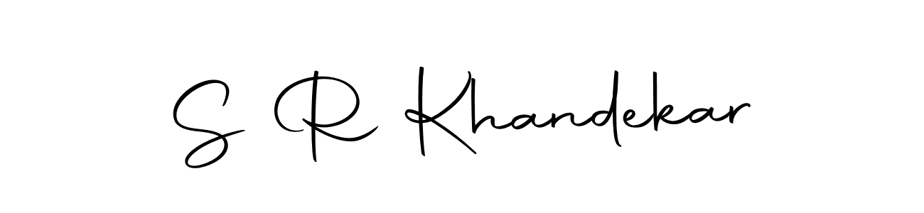 How to make S R Khandekar name signature. Use Autography-DOLnW style for creating short signs online. This is the latest handwritten sign. S R Khandekar signature style 10 images and pictures png