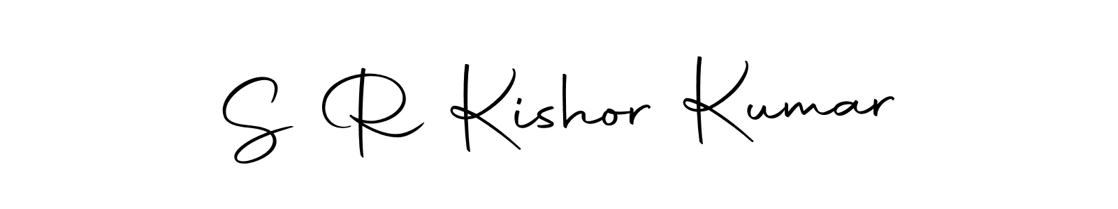 How to make S R Kishor Kumar name signature. Use Autography-DOLnW style for creating short signs online. This is the latest handwritten sign. S R Kishor Kumar signature style 10 images and pictures png