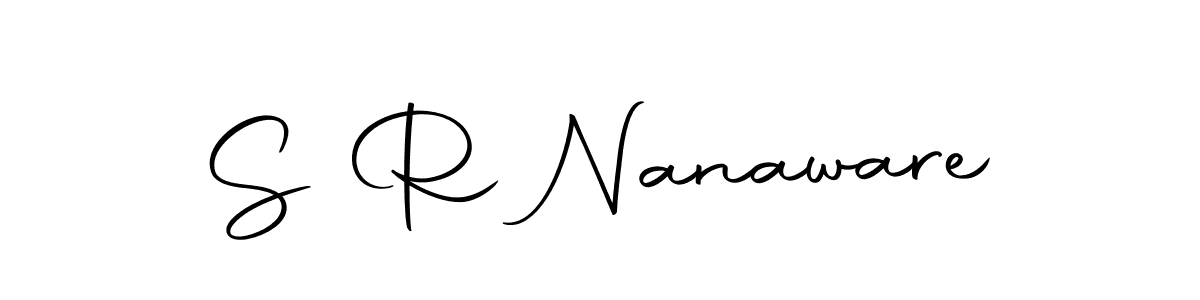 Design your own signature with our free online signature maker. With this signature software, you can create a handwritten (Autography-DOLnW) signature for name S R Nanaware. S R Nanaware signature style 10 images and pictures png