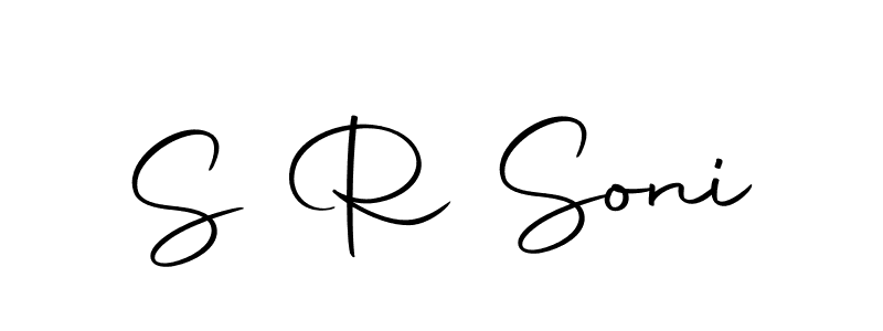 Use a signature maker to create a handwritten signature online. With this signature software, you can design (Autography-DOLnW) your own signature for name S R Soni. S R Soni signature style 10 images and pictures png
