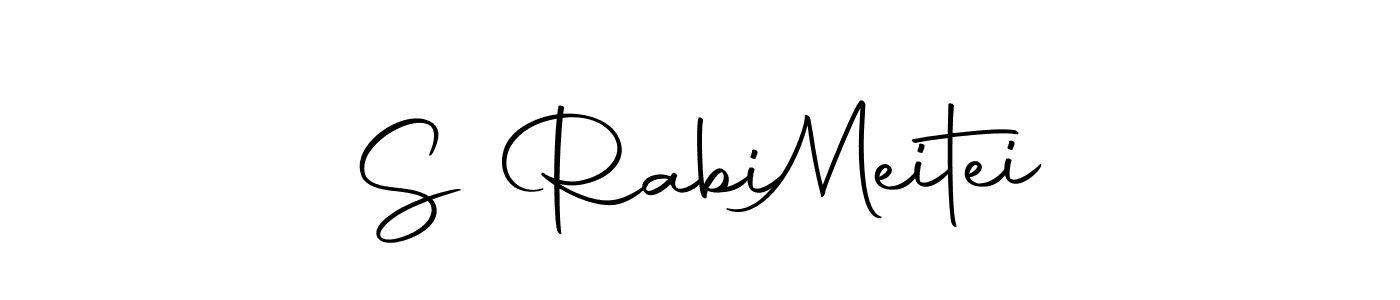 How to make S Rabi  Meitei name signature. Use Autography-DOLnW style for creating short signs online. This is the latest handwritten sign. S Rabi  Meitei signature style 10 images and pictures png