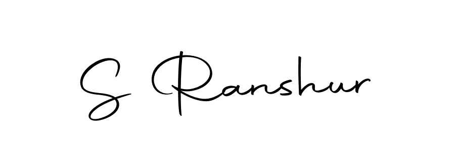 How to make S Ranshur name signature. Use Autography-DOLnW style for creating short signs online. This is the latest handwritten sign. S Ranshur signature style 10 images and pictures png