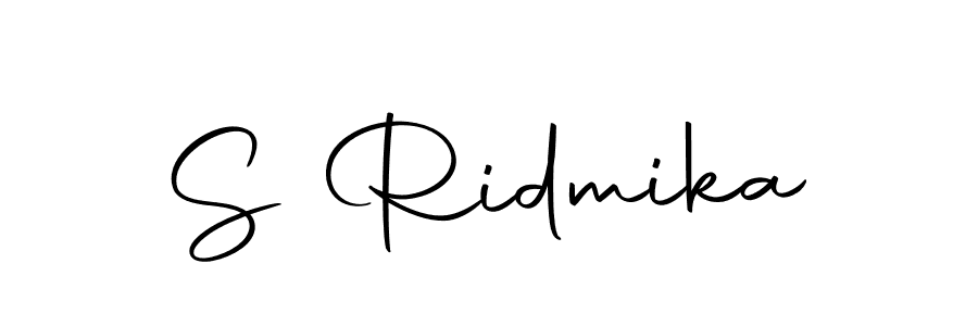 if you are searching for the best signature style for your name S Ridmika. so please give up your signature search. here we have designed multiple signature styles  using Autography-DOLnW. S Ridmika signature style 10 images and pictures png