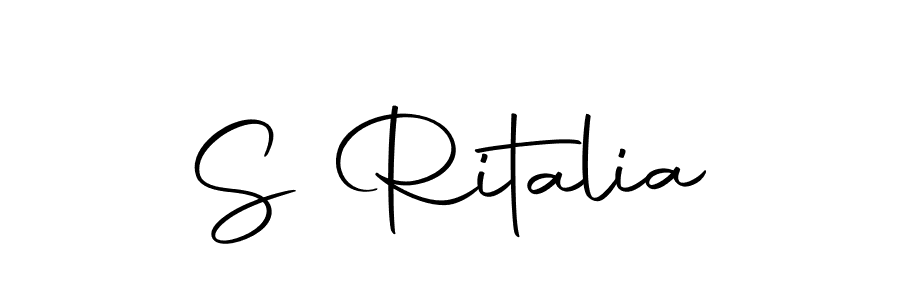 You should practise on your own different ways (Autography-DOLnW) to write your name (S Ritalia) in signature. don't let someone else do it for you. S Ritalia signature style 10 images and pictures png