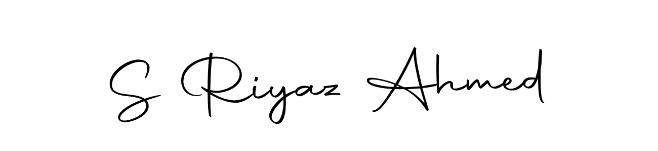Create a beautiful signature design for name S Riyaz Ahmed. With this signature (Autography-DOLnW) fonts, you can make a handwritten signature for free. S Riyaz Ahmed signature style 10 images and pictures png
