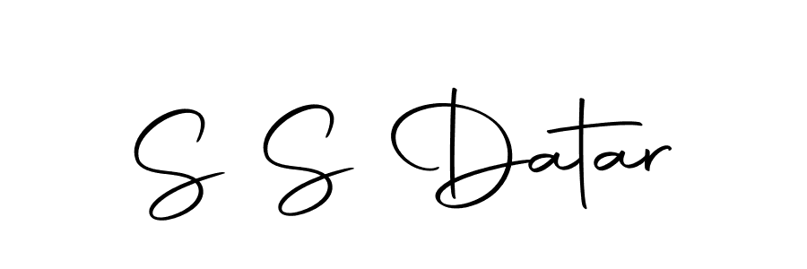 You should practise on your own different ways (Autography-DOLnW) to write your name (S S Datar) in signature. don't let someone else do it for you. S S Datar signature style 10 images and pictures png