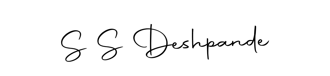 Use a signature maker to create a handwritten signature online. With this signature software, you can design (Autography-DOLnW) your own signature for name S S Deshpande. S S Deshpande signature style 10 images and pictures png