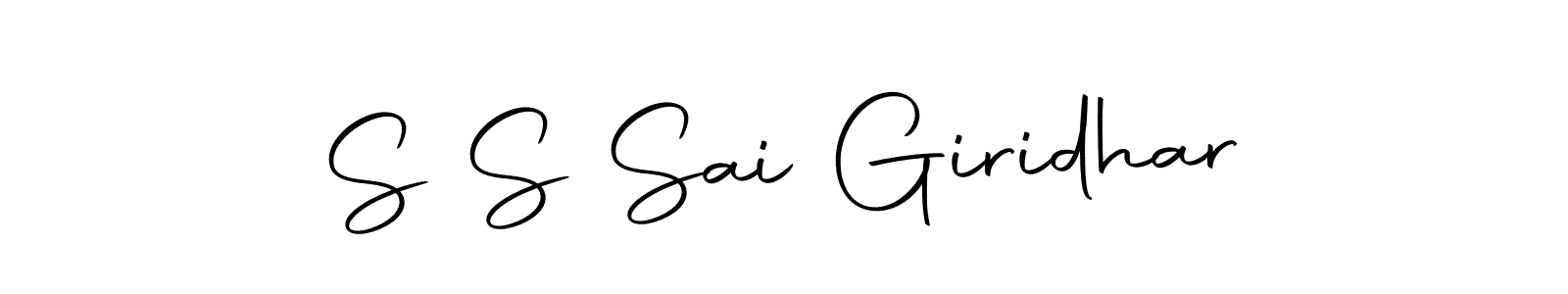 Make a beautiful signature design for name S S Sai Giridhar. With this signature (Autography-DOLnW) style, you can create a handwritten signature for free. S S Sai Giridhar signature style 10 images and pictures png